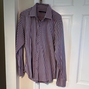 Zachary Prell Men's Checkered Shirt - Wine/Gray